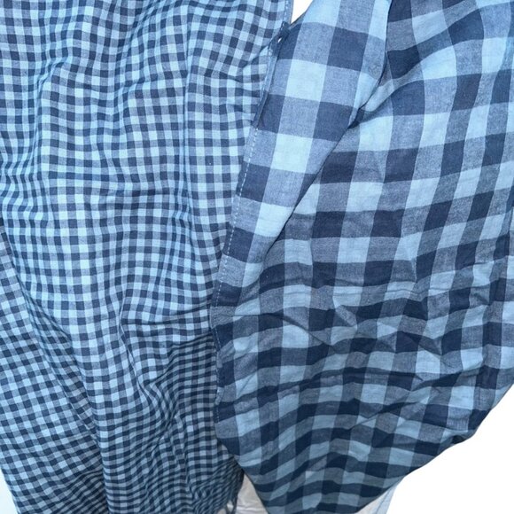 mossimo light chambray blue double faced cotton Gingham Buffalo Plaid sc… - Picture 4 of 5